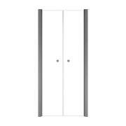 Душевая дверь Besco Sinco Due 80х195 см распашная оружейный металл/прозрачное стекло DSD-80-GM