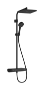 Душова стійка Hansgrohe Activera S Showerpipe 290/180 1jet EcoSmart із термостатом ShowerTablet Select 360 Varia матовий чорний 28648670