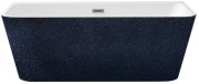 Ванна акрилова Besco Varya Glam 170х80 см із сифоном золото графіт/глянцевий білий #WA-170-VRGZ