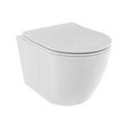 Унитаз подвесной Besco Aspen 36,5х49,5 см с сиденьем с крышкой Soft-Close керамика CeraBe глянцевый белый #ZAS-B-DASB