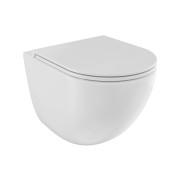 Унітаз підвісний Besco Aspen Ergo 36х49,5 см із сидінням з кришкою Soft-Close кераміка CeraBe глянцевий білий #ZASE-B-DAB