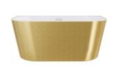 Ванна акриловая Besco Vica New Glam 160х80 см с золотым сифоном золото/глянцевый белый #WA-160VNZC