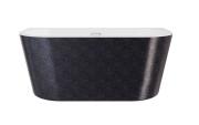 Ванна акриловая Besco Vica New Glam 150х80 см с сифоном золото графит/глянцевый белый #WA-150VNGC