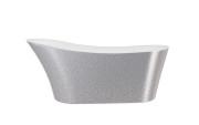 Ванна акрилова Besco Calima Glam 170х74 см із сифоном хром срібло/глянцевий білий #WAS-170-CSR